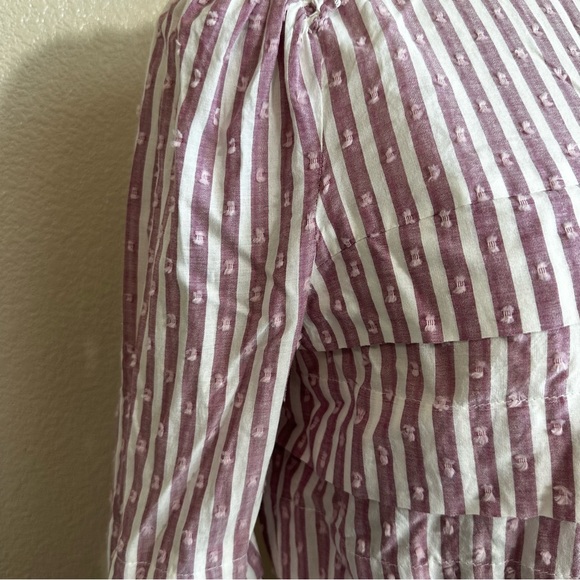 Anna Mason UK Sz 12 US Sz 8 Blouse Striped Ruffles - Picture 6 of 16